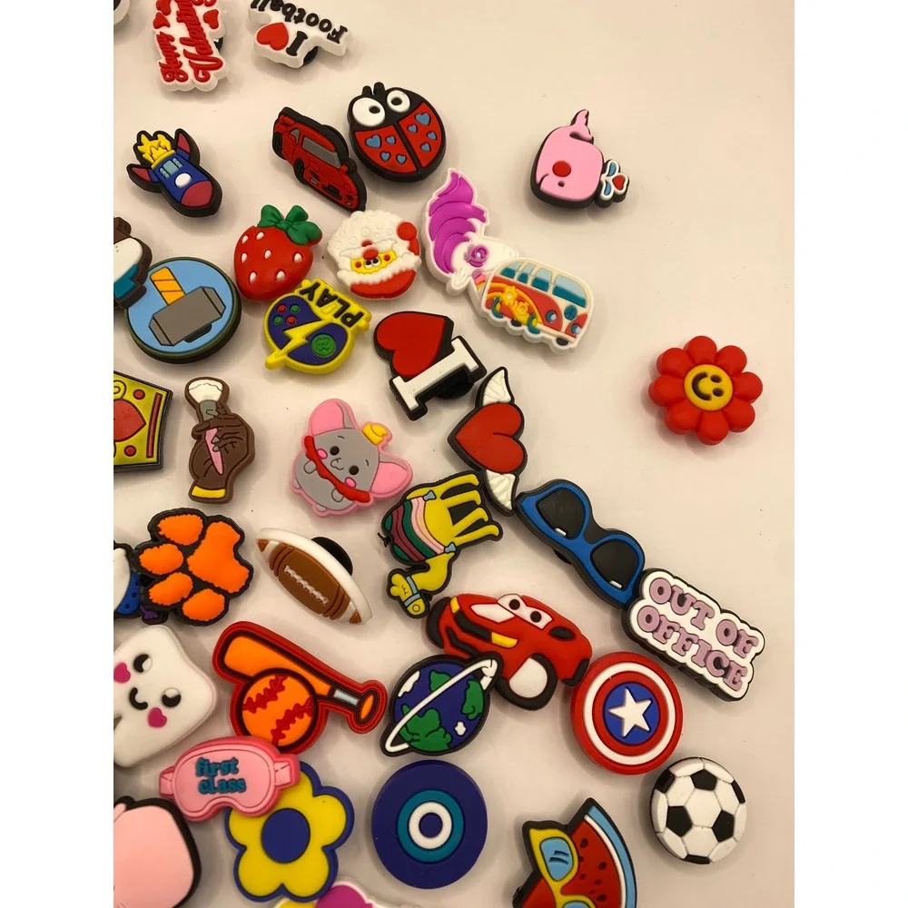 Bulk Lot Assorted PVC Shoe Charms Clogs Crocs Sports Food Animals Superheroes‎